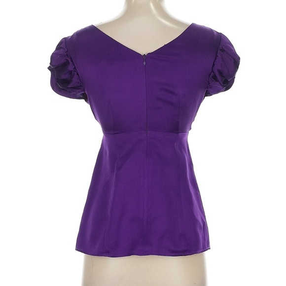 Nanette Lepore Purple Silk Blouse NANETTE LEPORE Milly Classic - Picture 3 of 7
